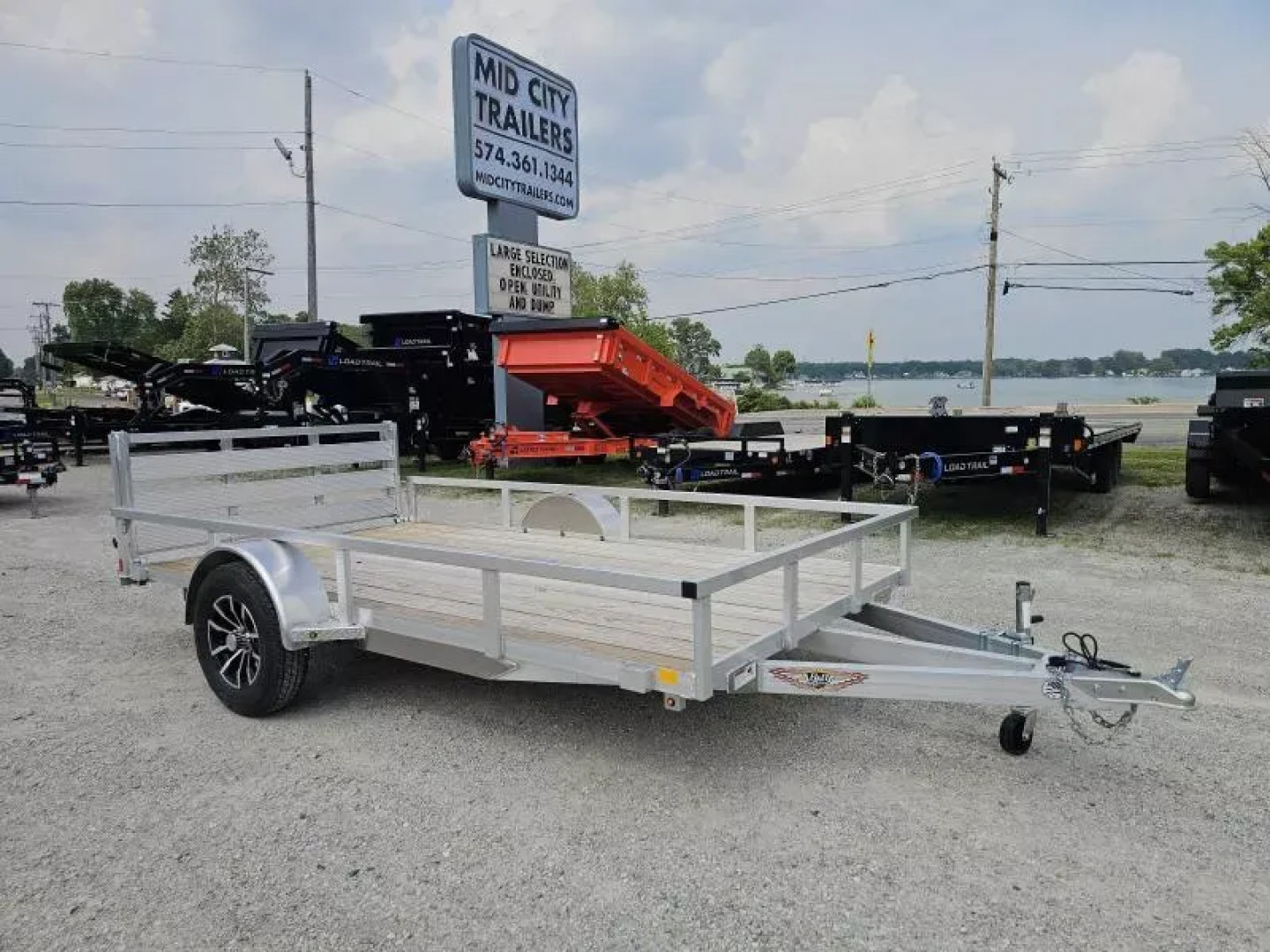 New 2025 ALUMINUM 76" X12' RAIL SIDE UTILITY TRAILER Utility Trailer