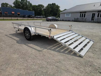 New 2025 ALUMINUM 76" X12' RAIL SIDE UTILITY TRAILER Utility Trailer