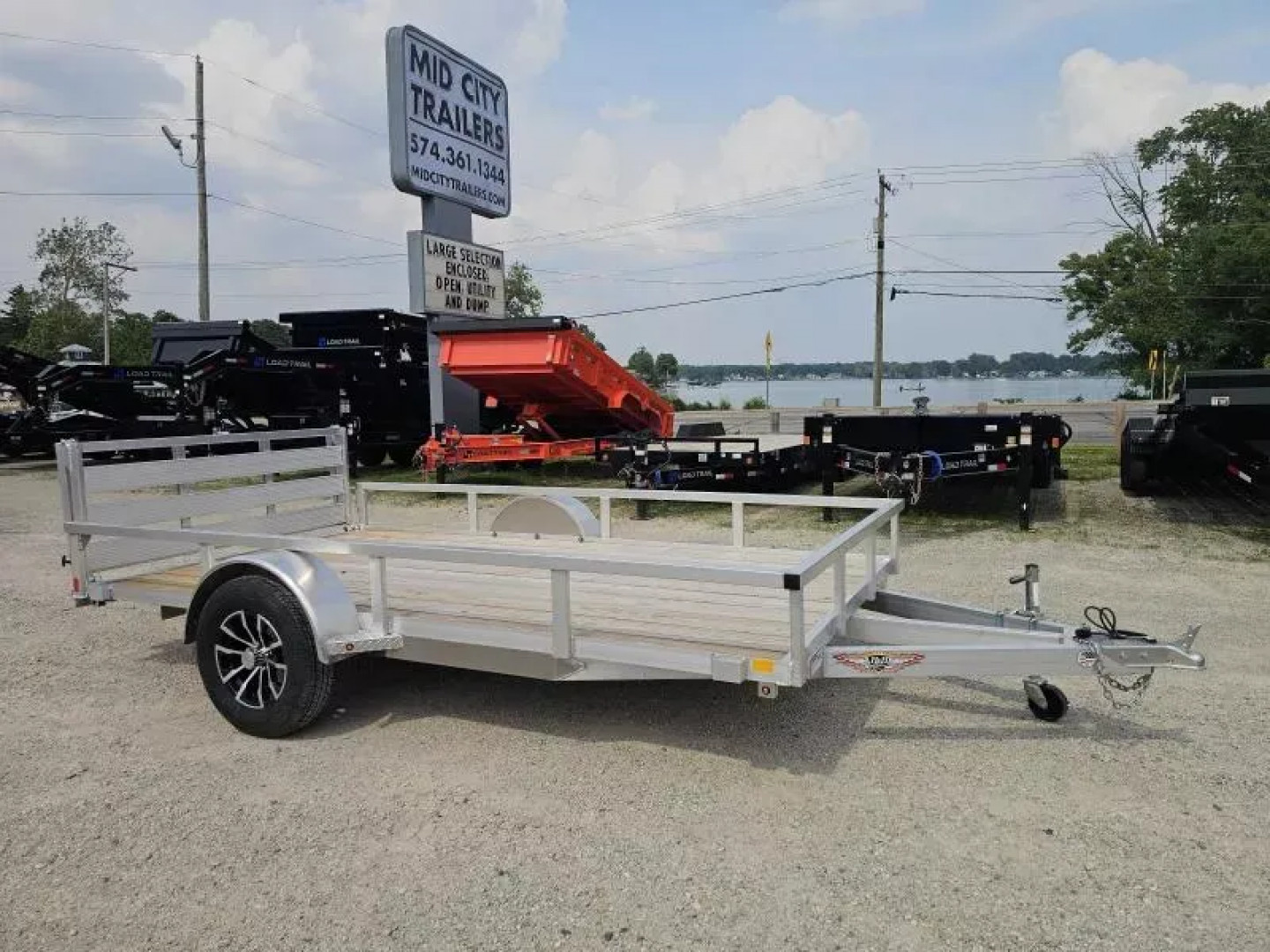 New 2025 ALUMINUM 76" X12' RAIL SIDE UTILITY TRAILER Utility Trailer