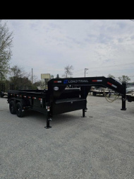 New 2025 Load Trail 83X14 LO PRO GOOSENECK DUMP TRAILER 14K GVWR  7 GAUGE FLOOR