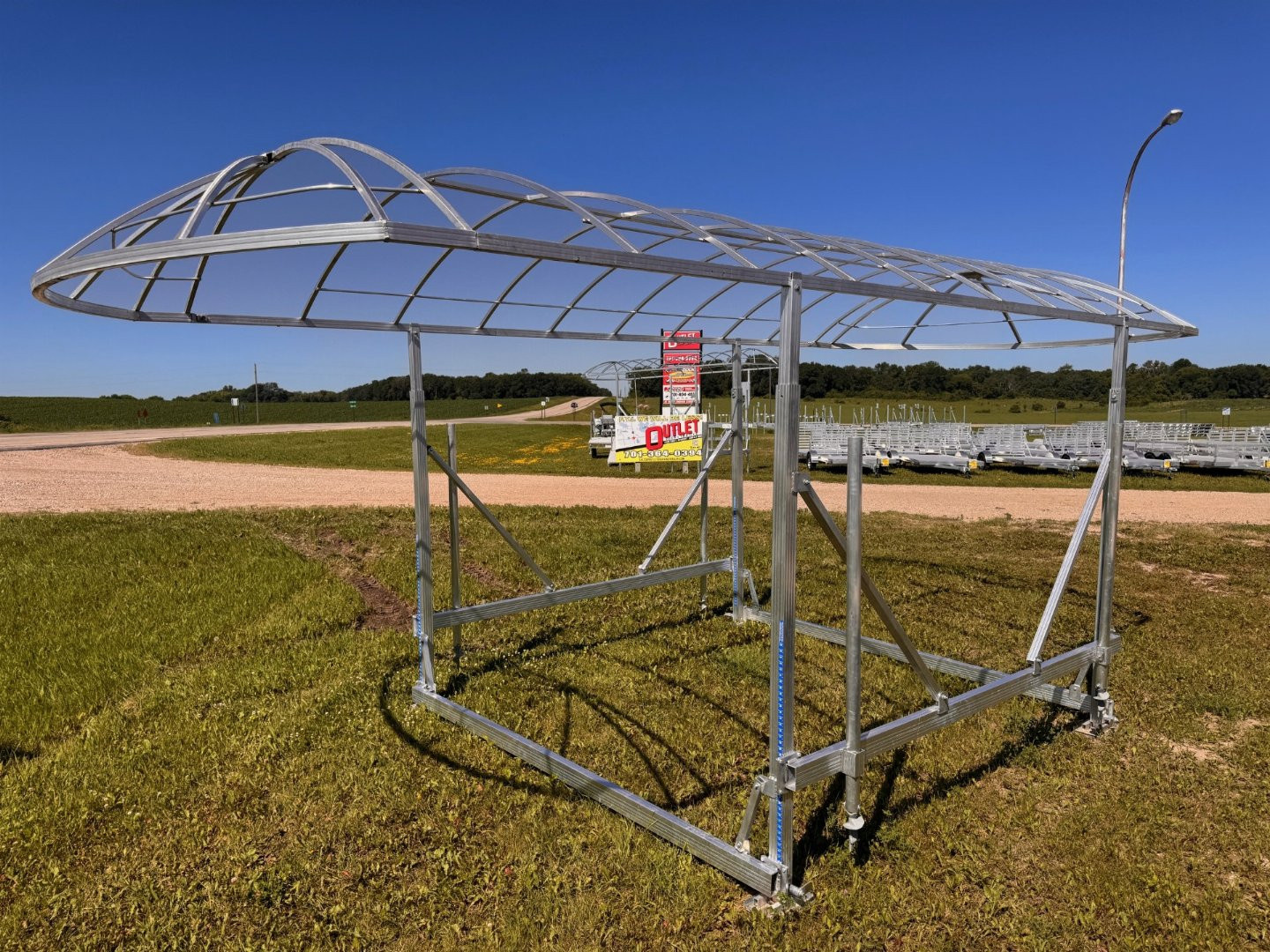 New JB LUND FREE-STANDING FRAME w/24' x 120" FABRIC CANOPY