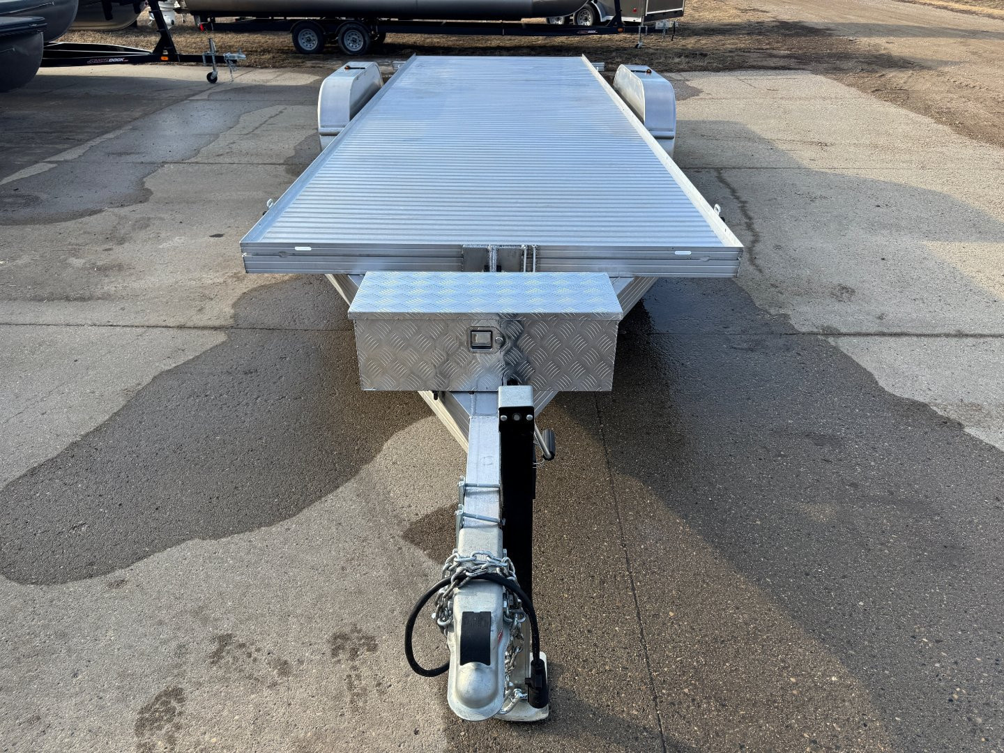 New 2025 78"x22' SLEDBED HYDRAULIC TILT ALUMINUM TANDEM UTILITY TRAILER by JB LUND **FREE TIEDOWN KIT**
