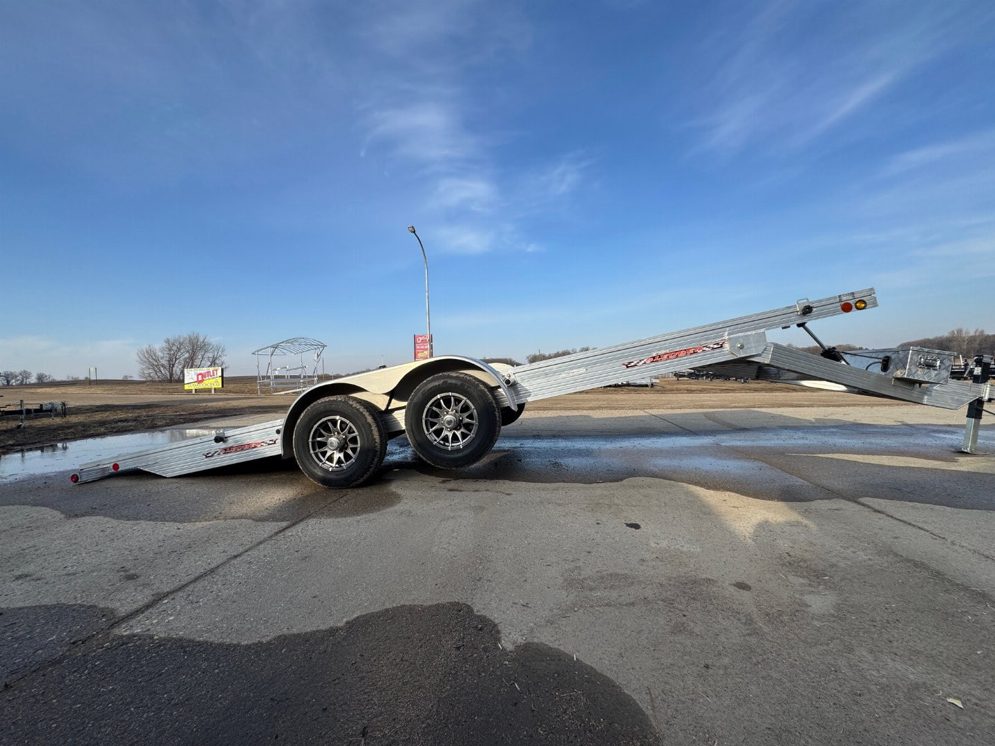 New 2025 78"x22' SLEDBED HYDRAULIC TILT ALUMINUM TANDEM UTILITY TRAILER by JB LUND **FREE TIEDOWN KIT**