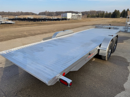 New 2025 78"x22' SLEDBED HYDRAULIC TILT ALUMINUM TANDEM UTILITY TRAILER by JB LUND **FREE TIEDOWN KIT**