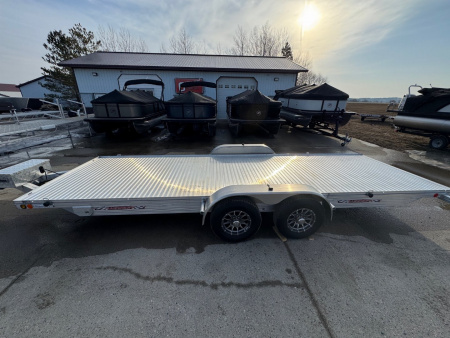New 2025 78"x22' SLEDBED HYDRAULIC TILT ALUMINUM TANDEM UTILITY TRAILER by JB LUND **FREE TIEDOWN KIT**