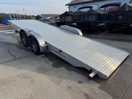 New 2025 78"x22' SLEDBED HYDRAULIC TILT ALUMINUM TANDEM UTILITY TRAILER by JB LUND **FREE TIEDOWN KIT**