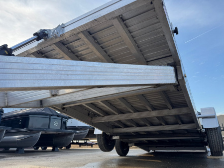 New 2025 78"x22' SLEDBED HYDRAULIC TILT ALUMINUM TANDEM UTILITY TRAILER by JB LUND **FREE TIEDOWN KIT**