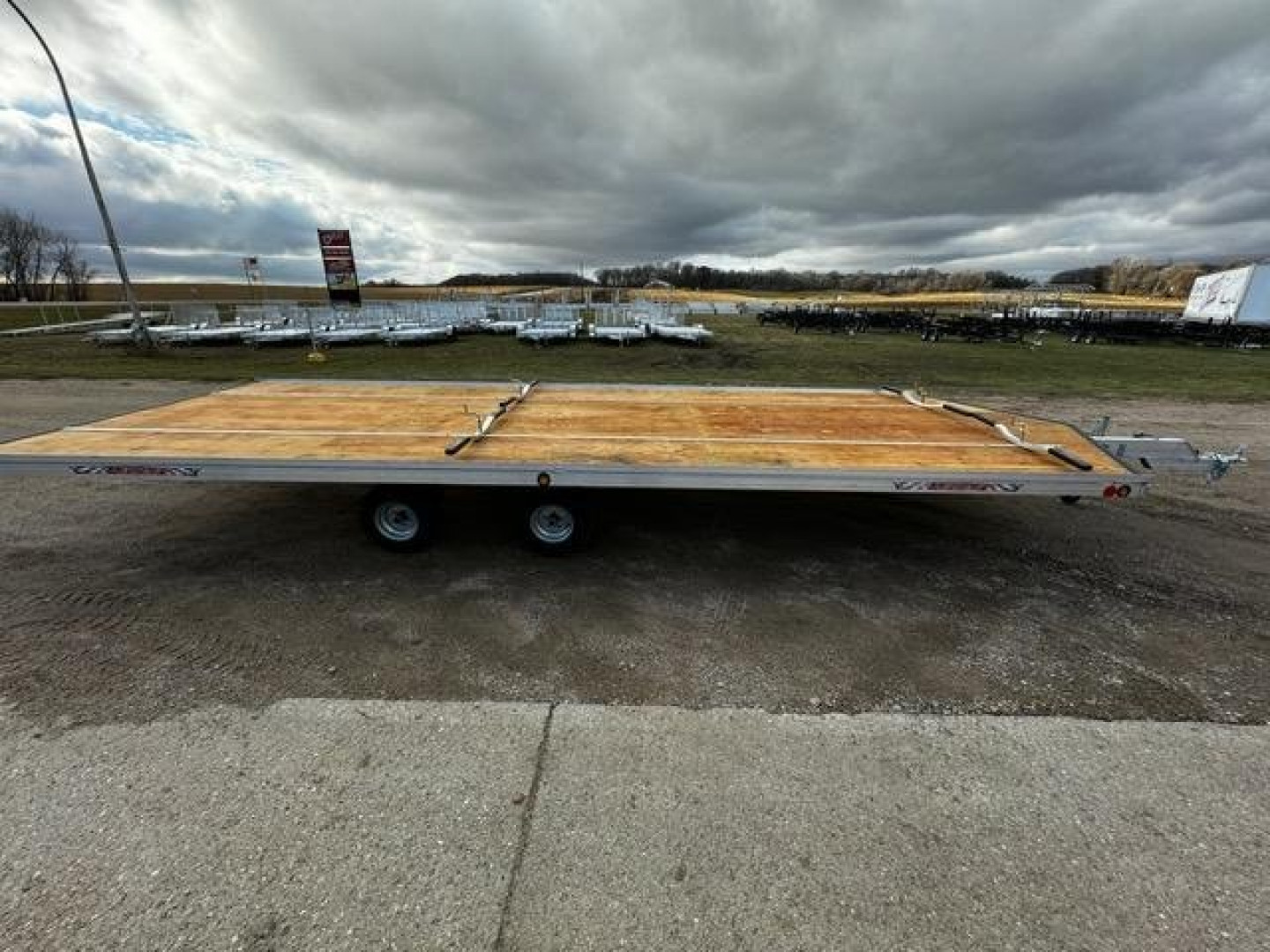 New 2025 22' V-FRONT SLEDBED 4-PLACE TANDEM AXLE SNOWMOBILE TRAILER by JB LUND