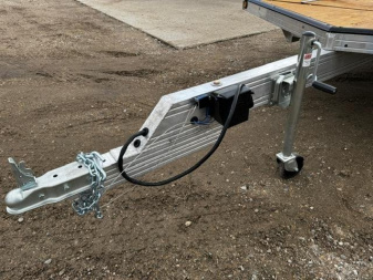 New 2025 22' V-FRONT SLEDBED 4-PLACE TANDEM AXLE SNOWMOBILE TRAILER by JB LUND