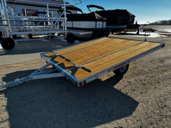 New 2025 10' TILT SLEDBED 2-PLACE SNOWMOBILE TRAILER by JB LUND