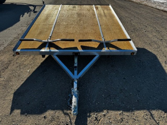 New 2025 10' TILT SLEDBED 2-PLACE SNOWMOBILE TRAILER by JB LUND