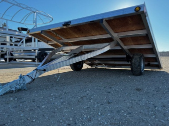 New 2025 10' TILT SLEDBED 2-PLACE SNOWMOBILE TRAILER by JB LUND