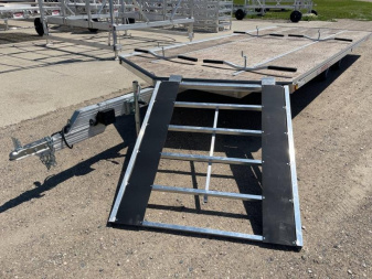 New 2025 20' V-FRONT SLEDBED 4-PLACE TANDEM AXLE SNOWMOBILE TRAILER by JB LUND