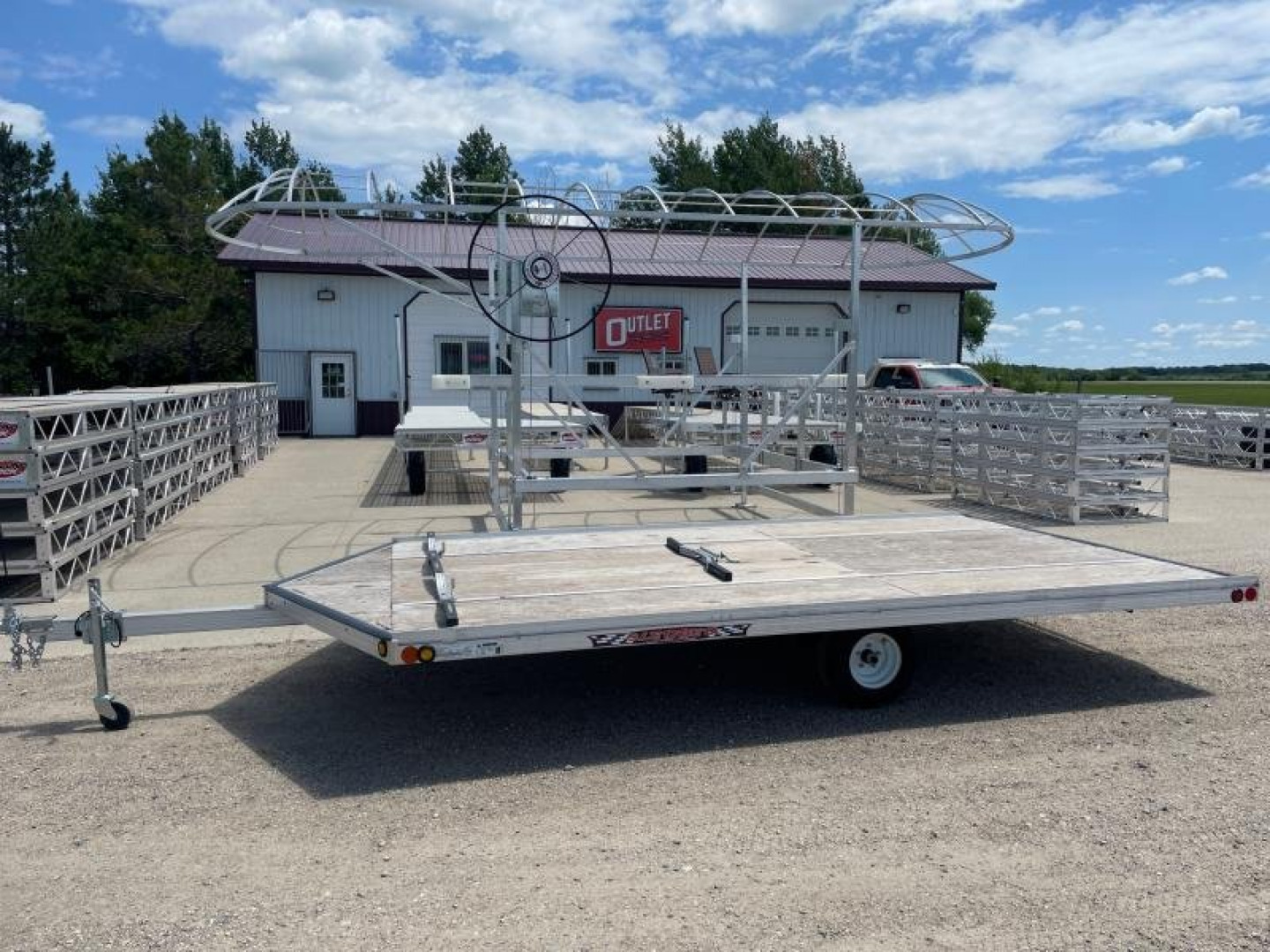 New 2025 14' V-FRONT SLEDBED 3-PLACE SNOWMOBILE TRAILER by JB LUND
