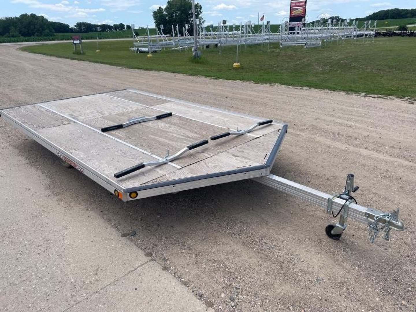 New 2025 14' V-FRONT SLEDBED 3-PLACE SNOWMOBILE TRAILER by JB LUND