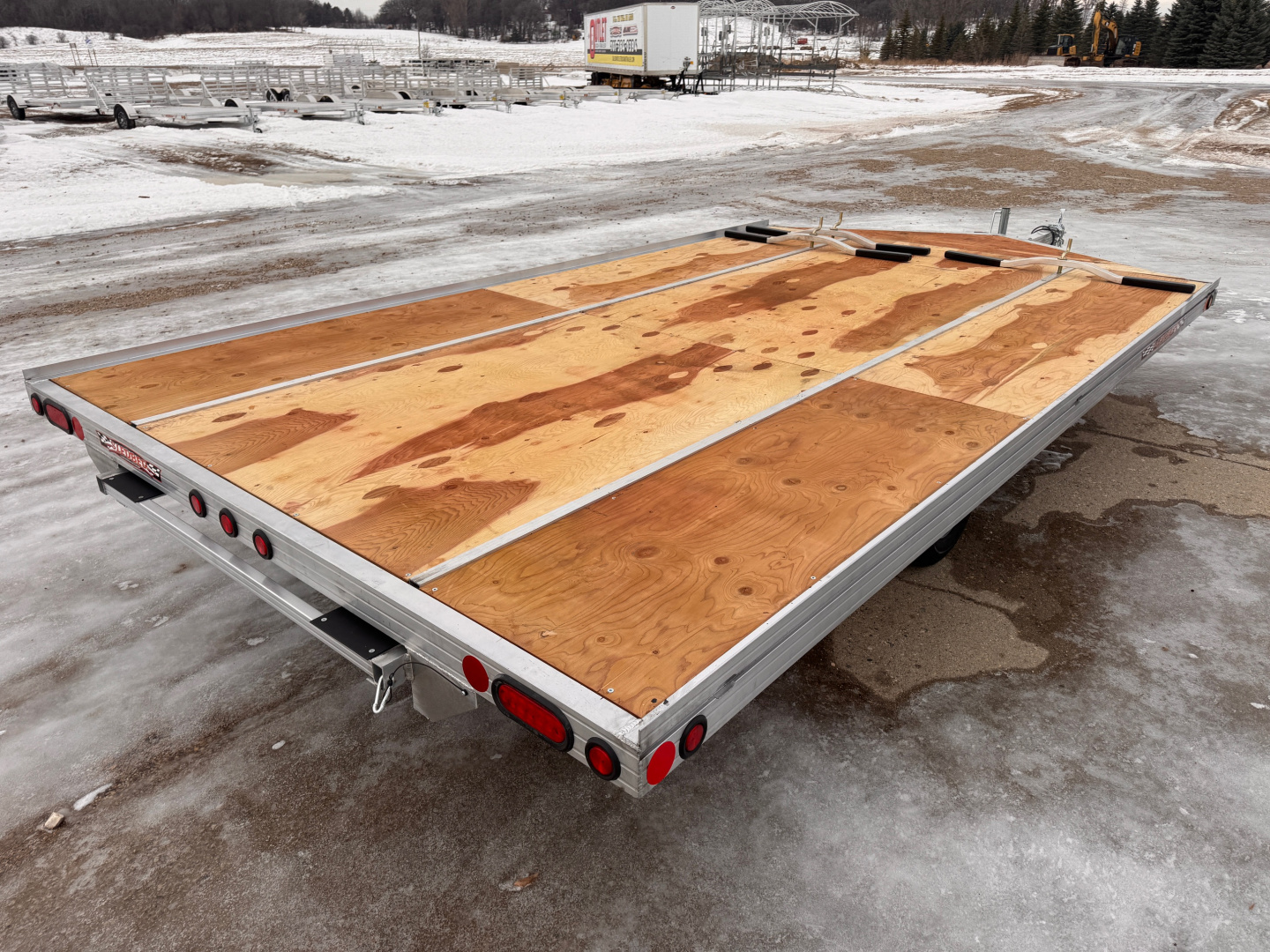 New 2026 14' V-FRONT SLEDBED 3-PLACE SNOWMOBILE TRAILER by JB LUND