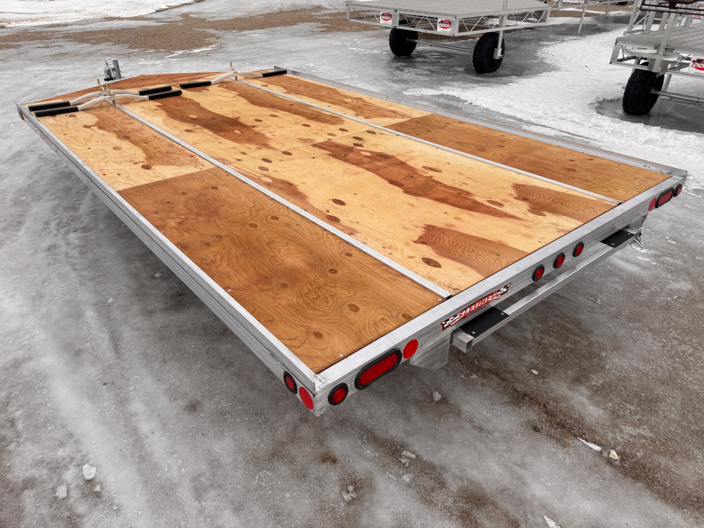 New 2026 14' V-FRONT SLEDBED 3-PLACE SNOWMOBILE TRAILER by JB LUND