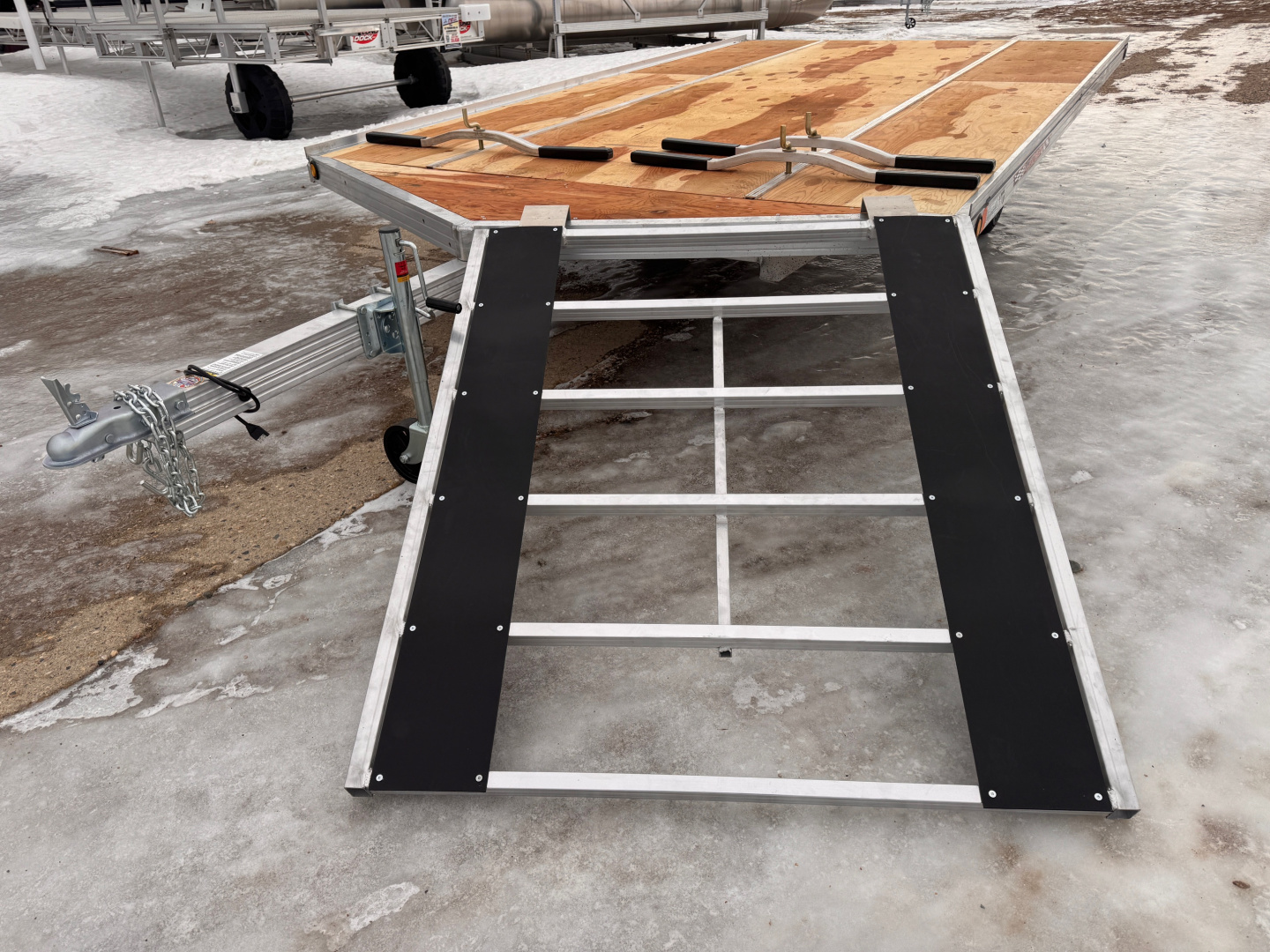 New 2026 14' V-FRONT SLEDBED 3-PLACE SNOWMOBILE TRAILER by JB LUND