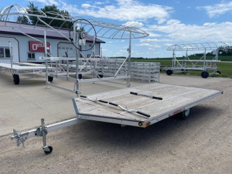 New 2025 14' V-FRONT SLEDBED 3-PLACE SNOWMOBILE TRAILER by JB LUND
