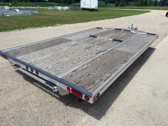 New 2025 14' V-FRONT SLEDBED 3-PLACE SNOWMOBILE TRAILER by JB LUND