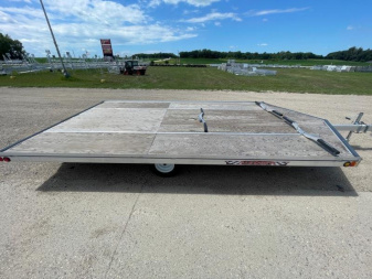New 2025 14' V-FRONT SLEDBED 3-PLACE SNOWMOBILE TRAILER by JB LUND