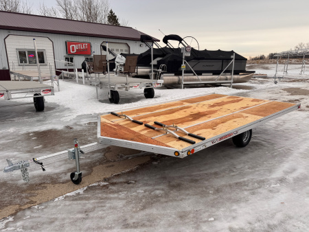 New 2026 14' V-FRONT SLEDBED 3-PLACE SNOWMOBILE TRAILER by JB LUND