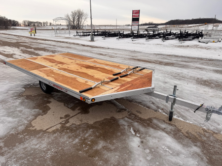 New 2026 14' V-FRONT SLEDBED 3-PLACE SNOWMOBILE TRAILER by JB LUND