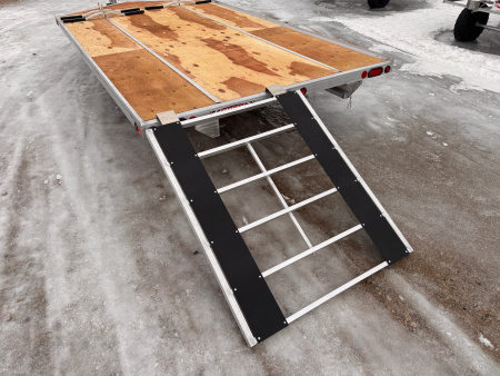 New 2026 14' V-FRONT SLEDBED 3-PLACE SNOWMOBILE TRAILER by JB LUND