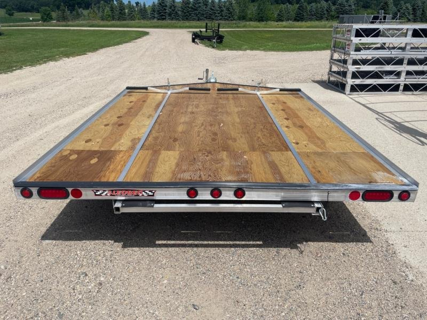 New 2026 10' V-FRONT SLEDBED 2-PLACE SNOWMOBILE TRAILER by JB LUND