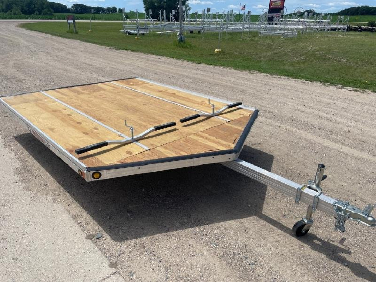 New 2026 10' V-FRONT SLEDBED 2-PLACE SNOWMOBILE TRAILER by JB LUND