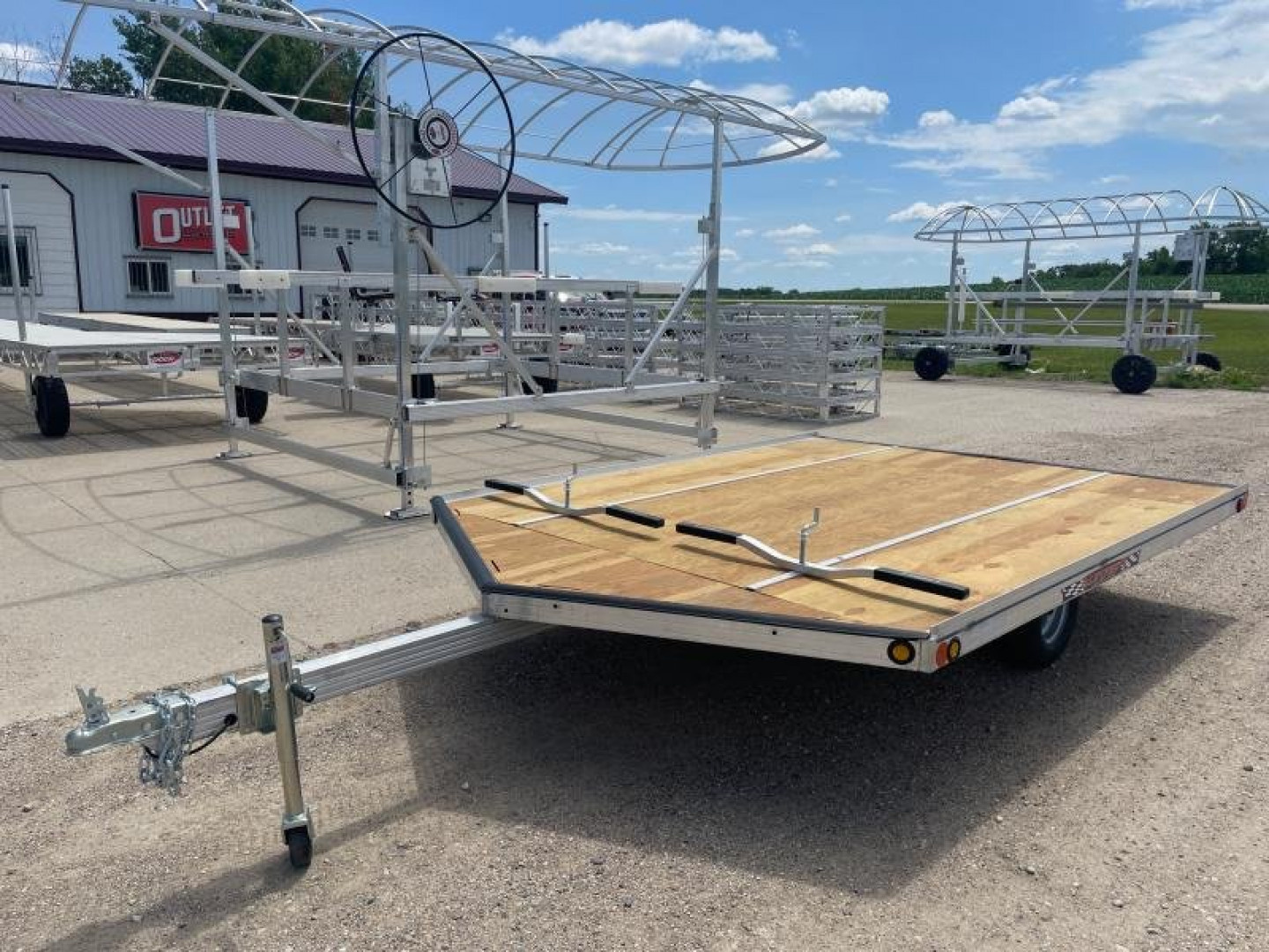 New 2026 10' V-FRONT SLEDBED 2-PLACE SNOWMOBILE TRAILER by JB LUND