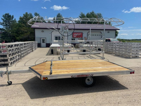 New 2026 10' V-FRONT SLEDBED 2-PLACE SNOWMOBILE TRAILER by JB LUND