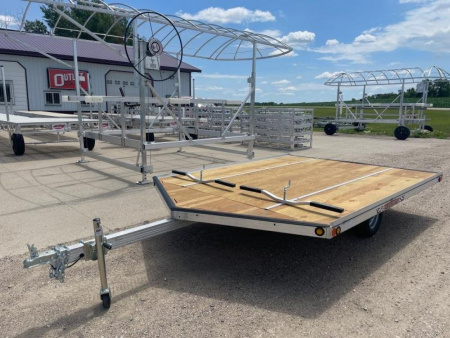 New 2026 10' V-FRONT SLEDBED 2-PLACE SNOWMOBILE TRAILER by JB LUND