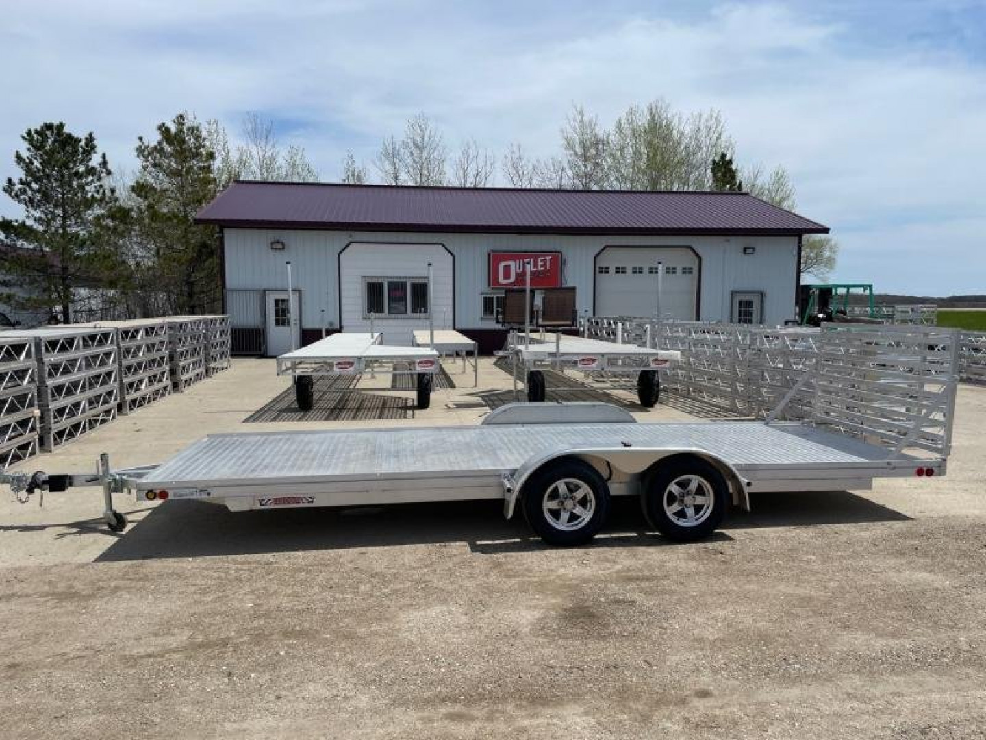 New 2025 78"x20' SLEDBED ALUMINUM TANDEM UTILITY TRAILER by JB LUND **FREE TIEDOWN KIT**