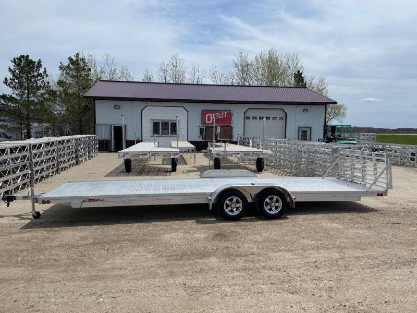 New 2026 78"x24' SLEDBED ALUMINUM TANDEM UTILITY TRAILER by JB LUND **FREE TIEDOWN KIT**