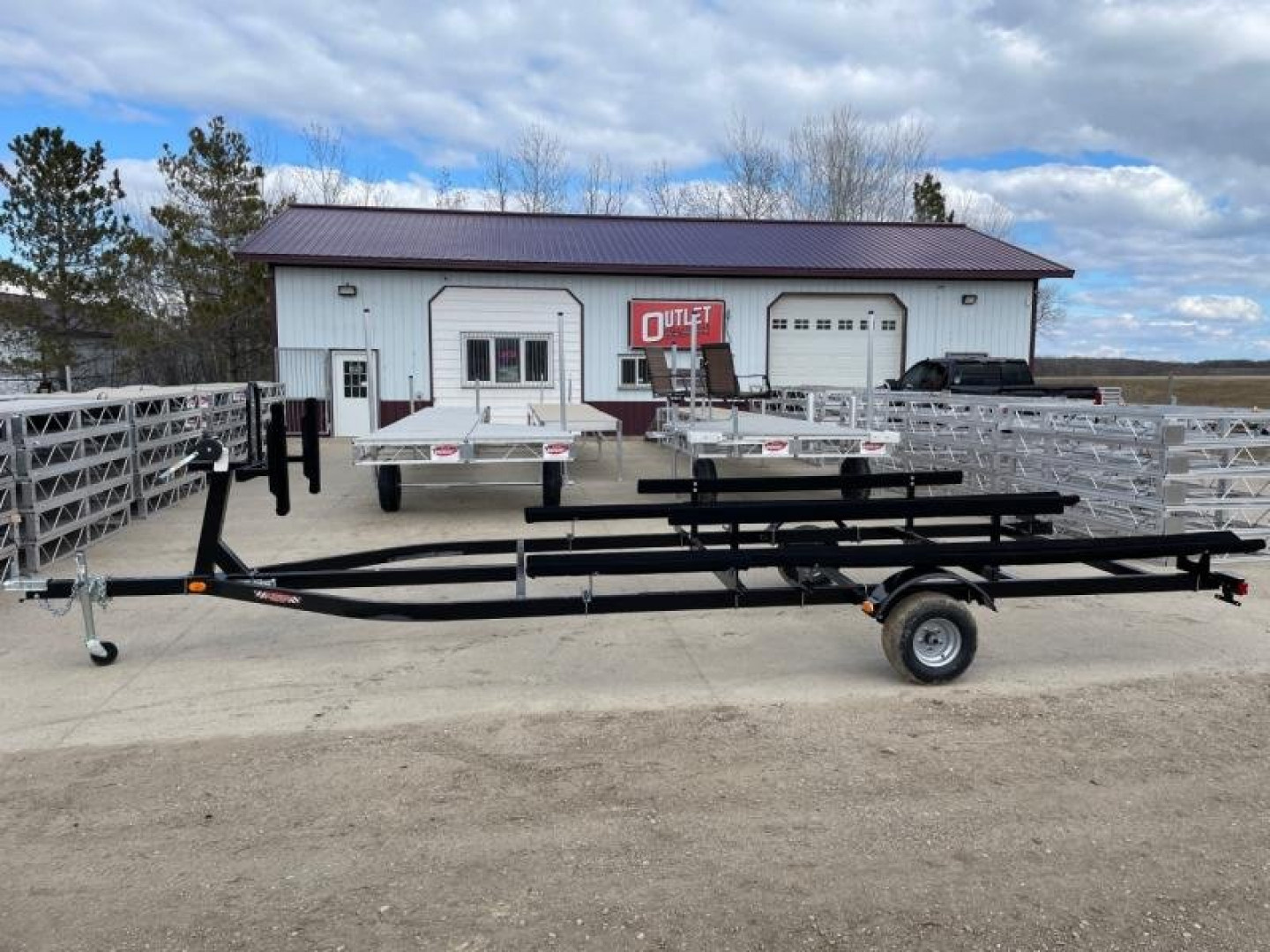 New 2026 JB LUND 19'-21' PONTOON SINGLE AXLE BUNK TRAILER