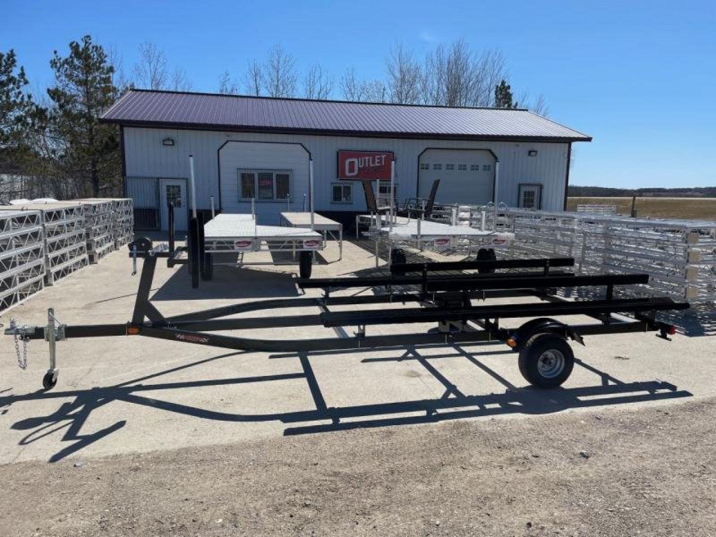 New 2026 JB LUND 14'-18' PONTOON SINGLE AXLE BUNK TRAILER