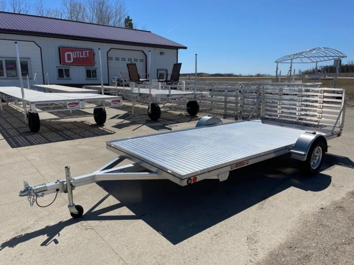 New 2025 78"x14' SLEDBED ALUMINUM UTILITY TRAILER by JB LUND **FREE TIEDOWN KIT**