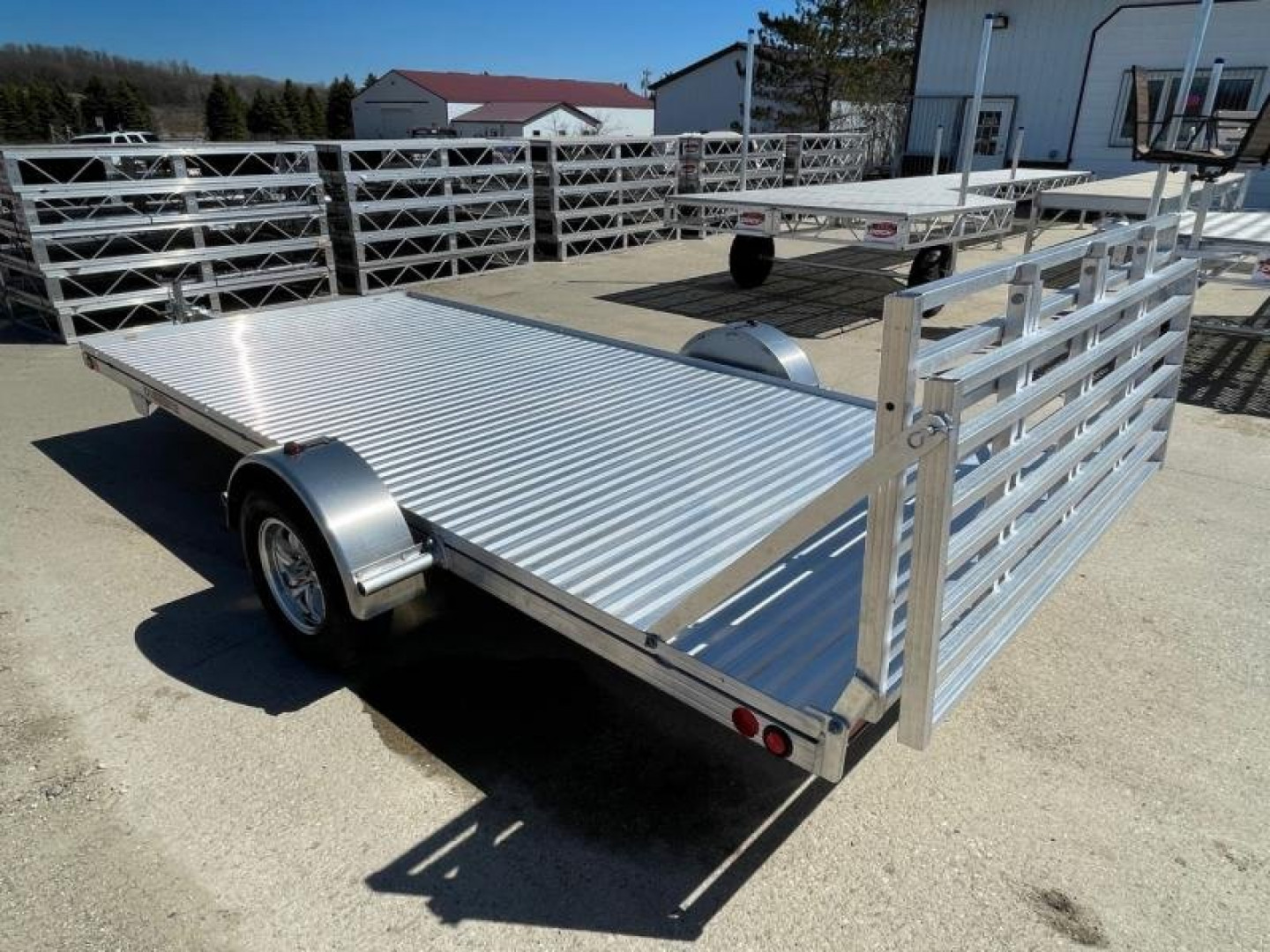 New 2025 78"x14' SLEDBED ALUMINUM UTILITY TRAILER by JB LUND **FREE TIEDOWN KIT**