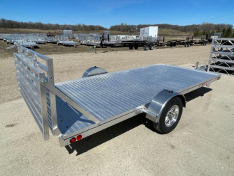 New 2025 78"x14' SLEDBED ALUMINUM UTILITY TRAILER by JB LUND **FREE TIEDOWN KIT**