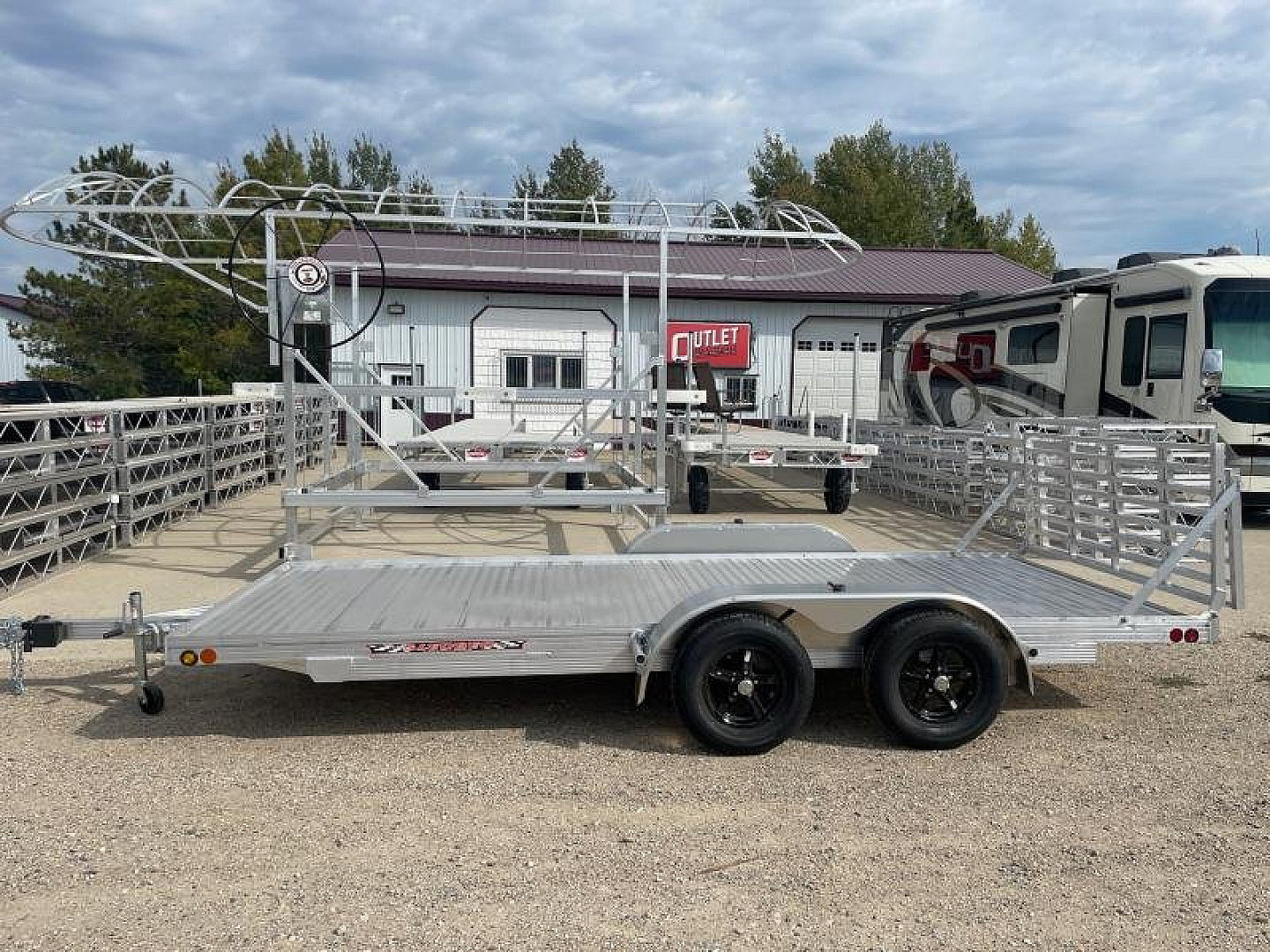 New 2026 78"x16' SLEDBED ALUMINUM TANDEM UTILITY TRAILER by JB LUND Utility Trailer **FREE TIEDOWN KIT**
