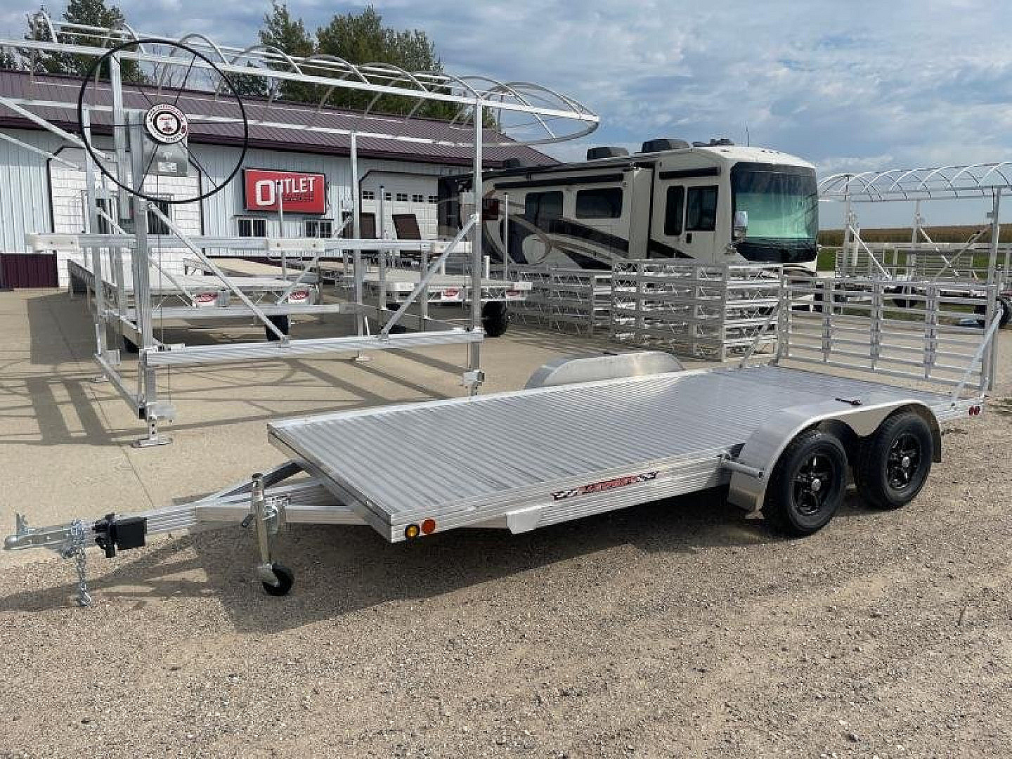 New 2026 78"x16' SLEDBED ALUMINUM TANDEM UTILITY TRAILER by JB LUND Utility Trailer **FREE TIEDOWN KIT**