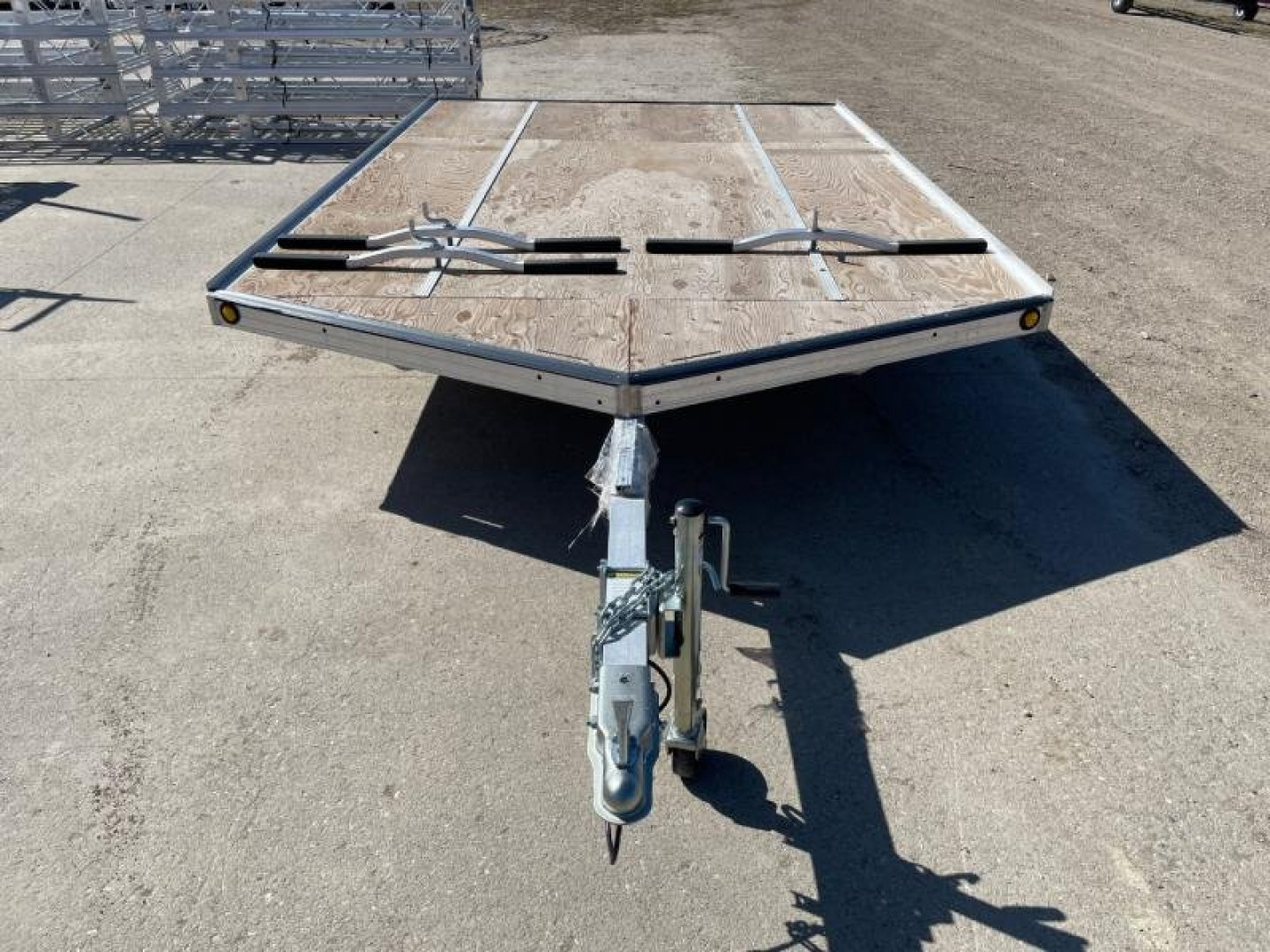 New 2026 12' V-FRONT SLEDBED 2-PLACE SNOWMOBILE TRAILER by JB LUND