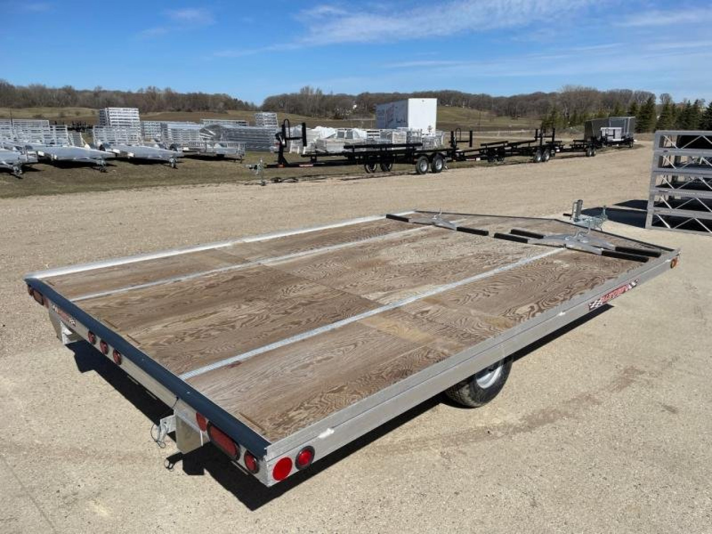 New 2026 12' V-FRONT SLEDBED 2-PLACE SNOWMOBILE TRAILER by JB LUND