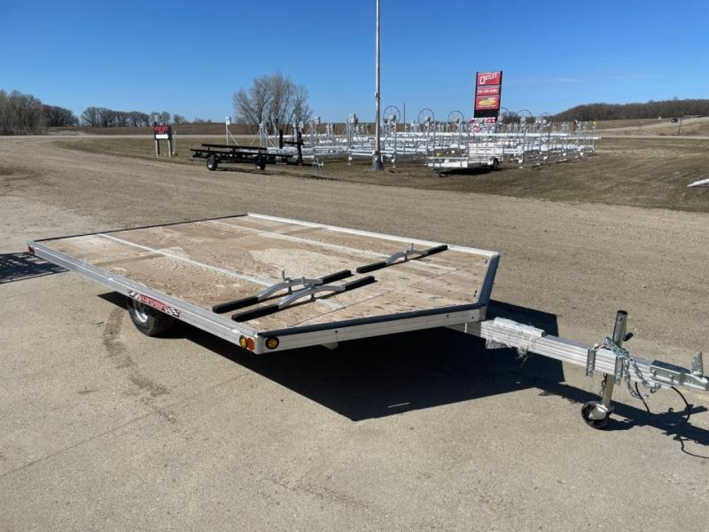 New 2026 12' V-FRONT SLEDBED 2-PLACE SNOWMOBILE TRAILER by JB LUND