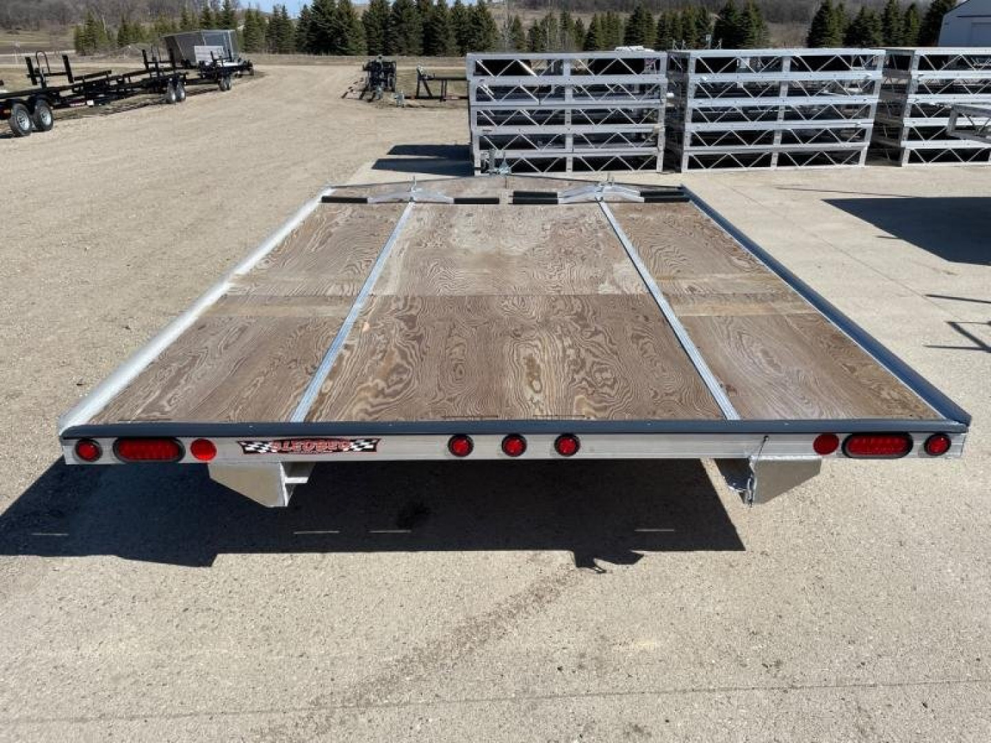 New 2026 12' V-FRONT SLEDBED 2-PLACE SNOWMOBILE TRAILER by JB LUND