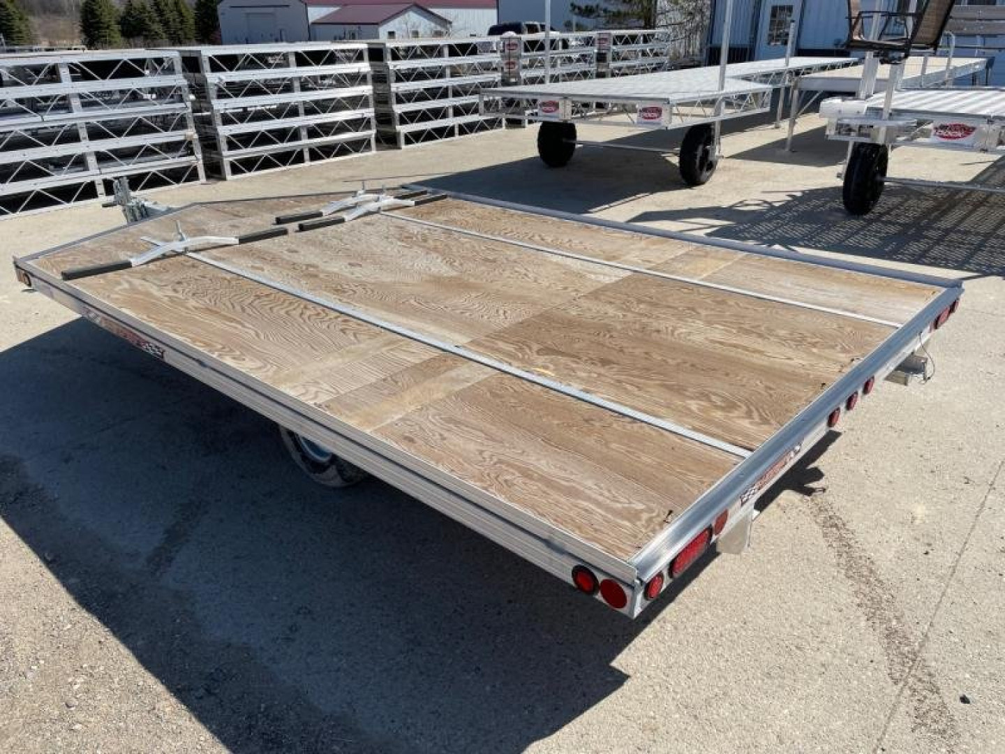 New 2026 12' V-FRONT SLEDBED 2-PLACE SNOWMOBILE TRAILER by JB LUND