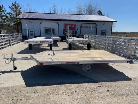 New 2026 12' V-FRONT SLEDBED 2-PLACE SNOWMOBILE TRAILER by JB LUND