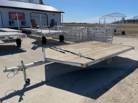 New 2026 12' V-FRONT SLEDBED 2-PLACE SNOWMOBILE TRAILER by JB LUND