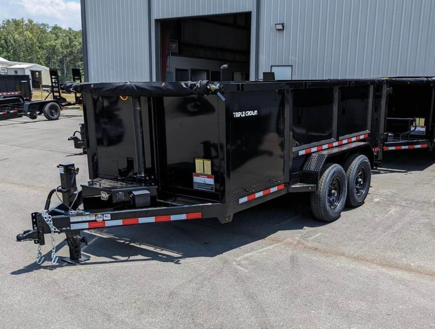 New 2025 TRIPLE CROWN TRAILERS 7' x 14' Super Duty 14K Telescopic Dump Trailer